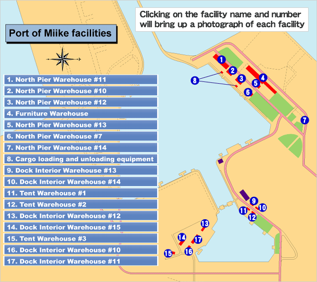 Clicking on the facility name and number will bring up a photograph of each facility